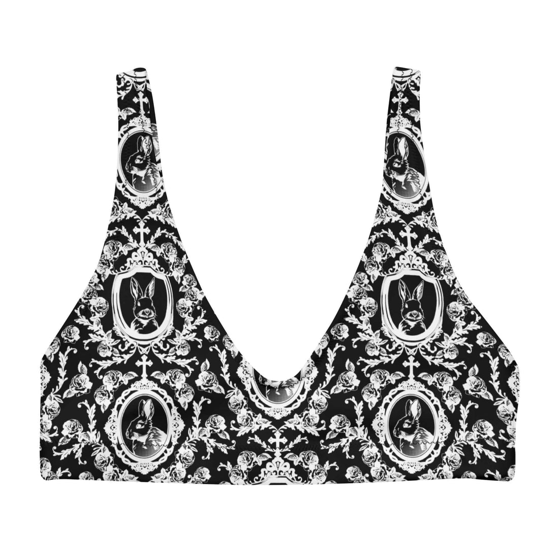Stylish and regal, the Queen's Beloved Bunny Padded Bikini Top features a unique design for effortless summer chic.
