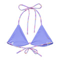 Glitter Gains Padded String Bikini Top features eco-friendly design with stylish straps for summer fun. Perfect for beach days!
