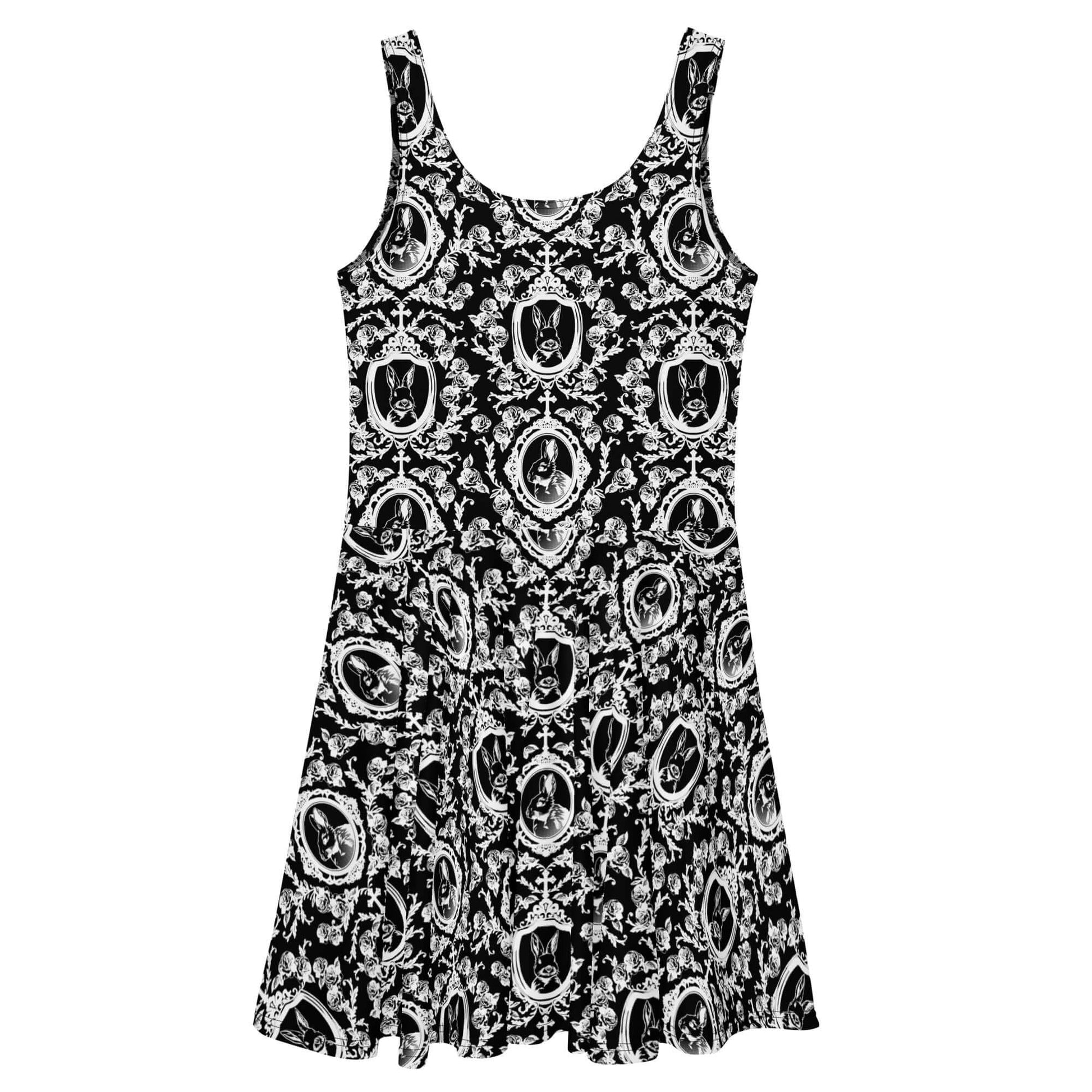 Stylish Queen's Beloved Bunny Skater Dress features intricate designs and a flared skirt for elegant outings.