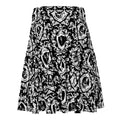Stylish Queen's Beloved Bunny Skater Skirt in black and white, perfect for elegant outings or lounging in comfort.