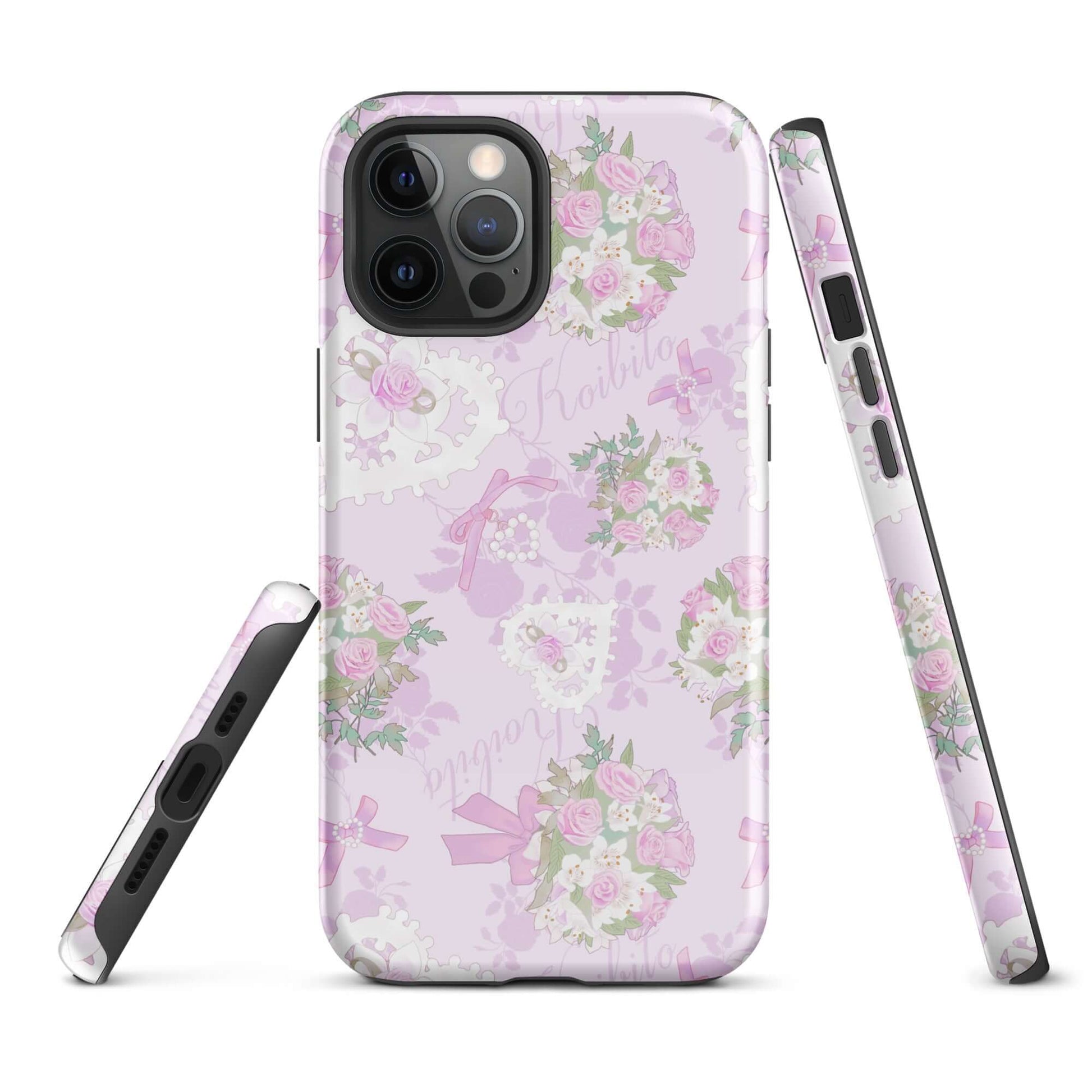 Stylish Anniversary iPhone® Tough Case featuring floral designs, ensuring your phone stays safe and fashionable.
