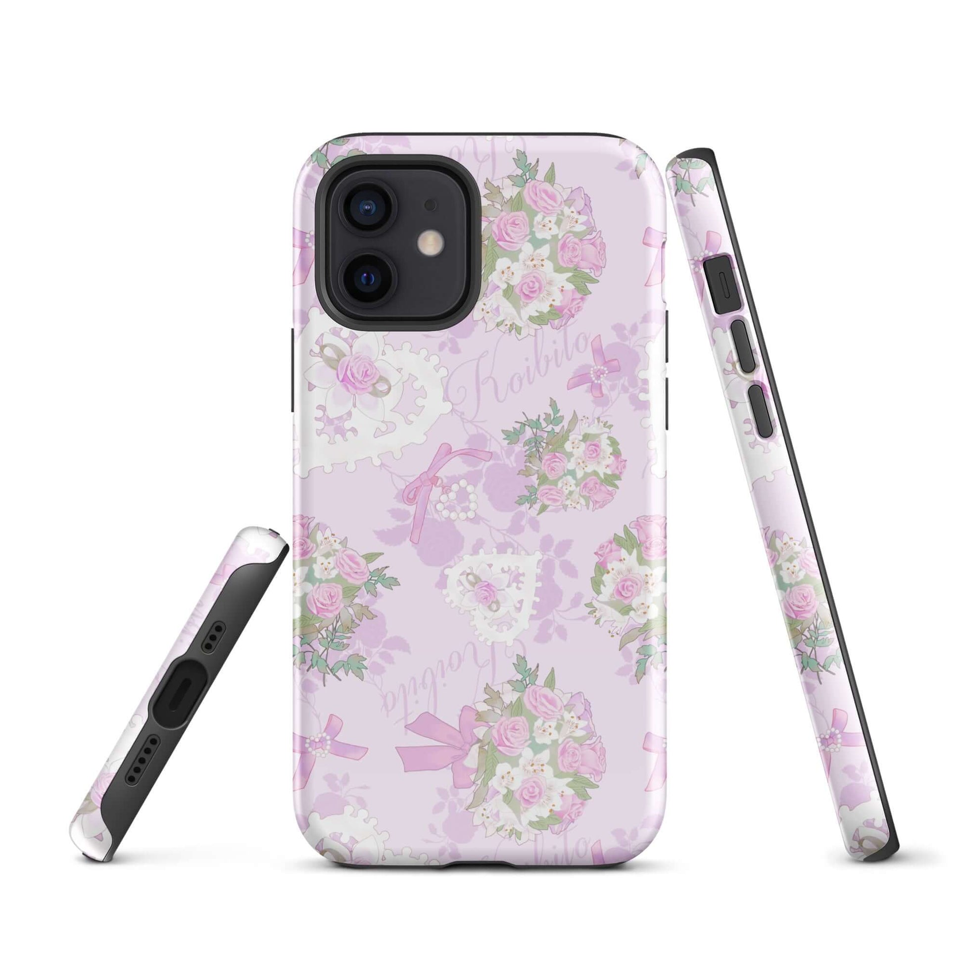 Stylish Anniversary iPhone® Tough Case featuring floral designs for optimal protection and a fashionable look.