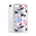 Sleek Axolotl iPhone® Clear Case with a solid back and flexible sides, perfect for protection and style.