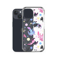 Showcasing the Axolotl iPhone® Clear Case with vibrant designs, protecting your phone in style. Perfect for any iPhone® user!