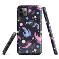 Stylish Axolotl iPhone® Tough Case featuring colorful designs, ensuring protection and flair for your phone.