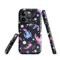 Stylish Axolotl iPhone® Tough Case featuring a vibrant design, protecting your phone with durable dual-layered construction.