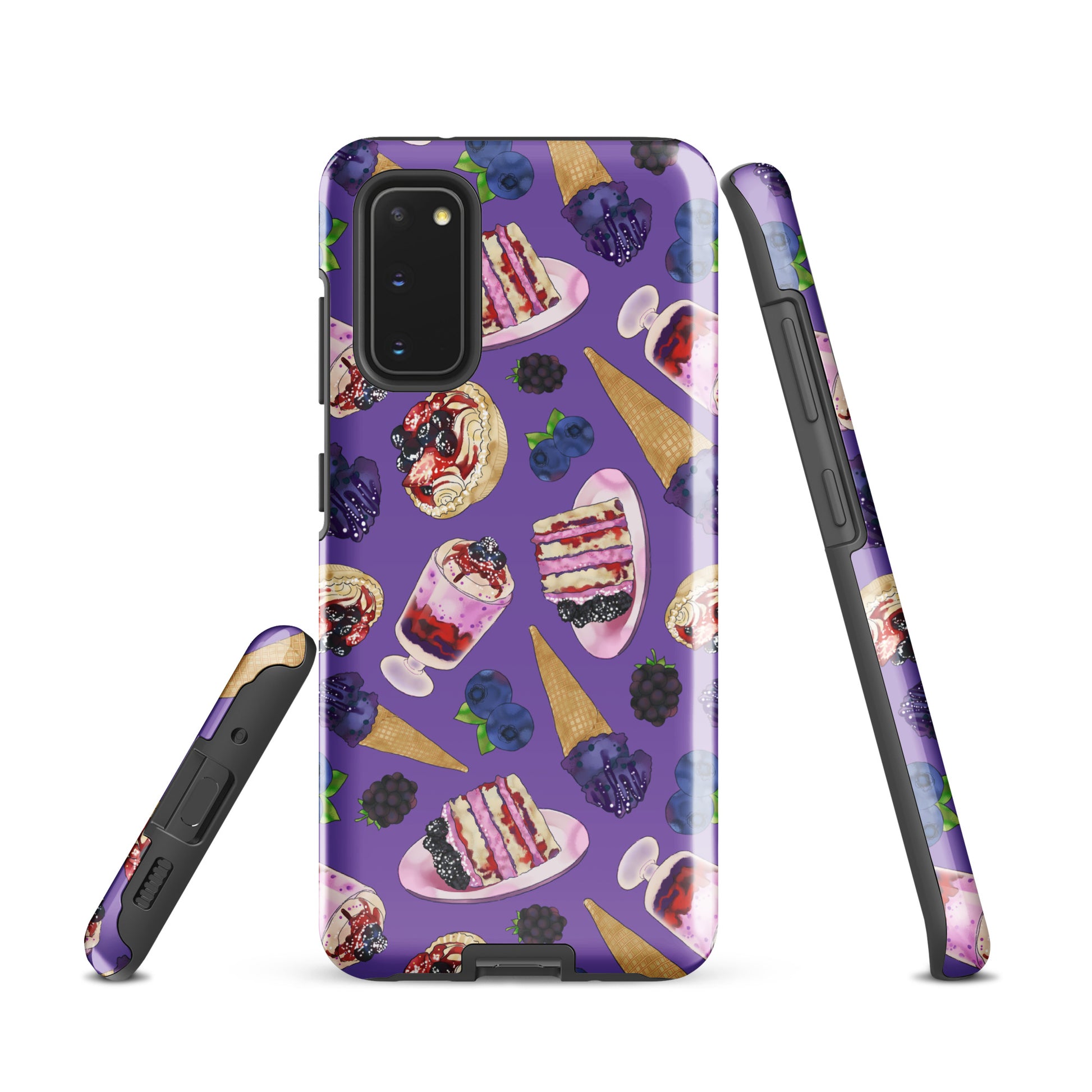 Berry Samsung® Tough Case featuring a vibrant berry design, providing durability and style for your phone.