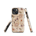 Café iPhone® Tough Case features a stylish design with coffee and desserts, perfect for protecting your phone.