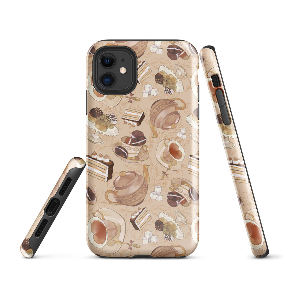 Stylishly protect your phone with the Café iPhone® Tough Case, featuring a delightful coffee-themed design.