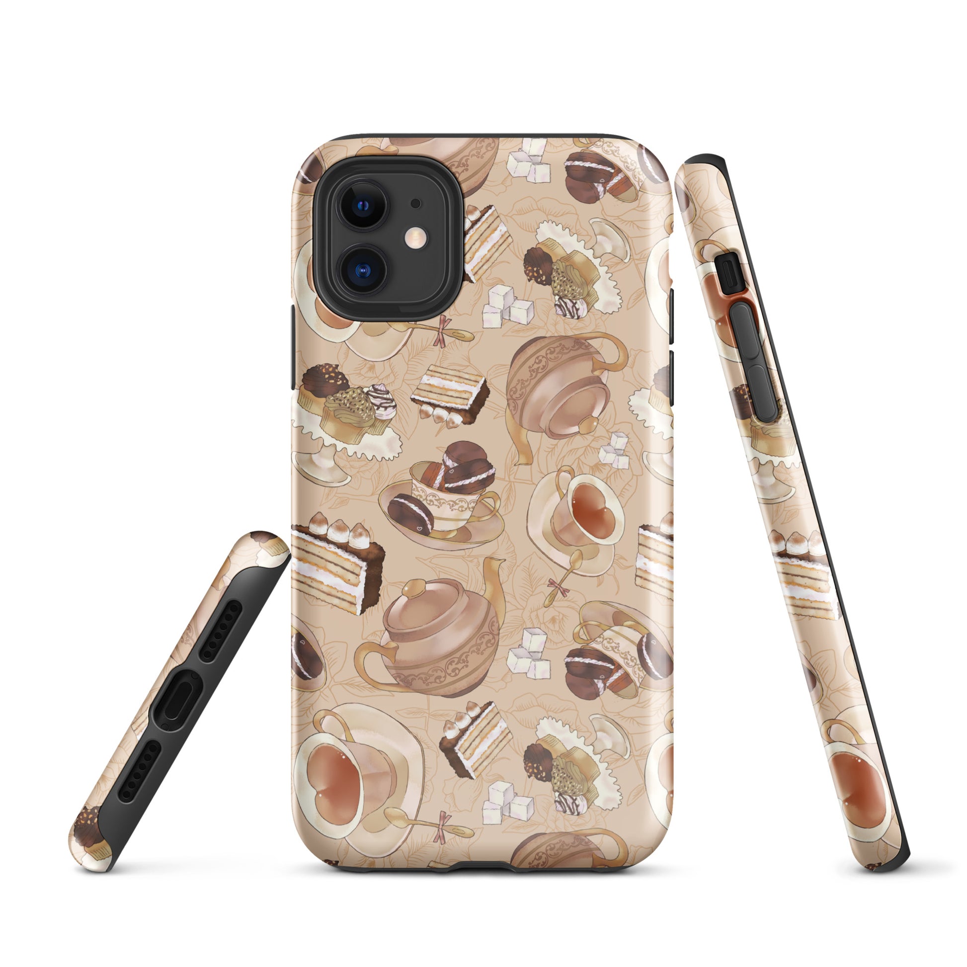 Stylishly protect your phone with the Café iPhone® Tough Case, featuring a delightful coffee-themed design.