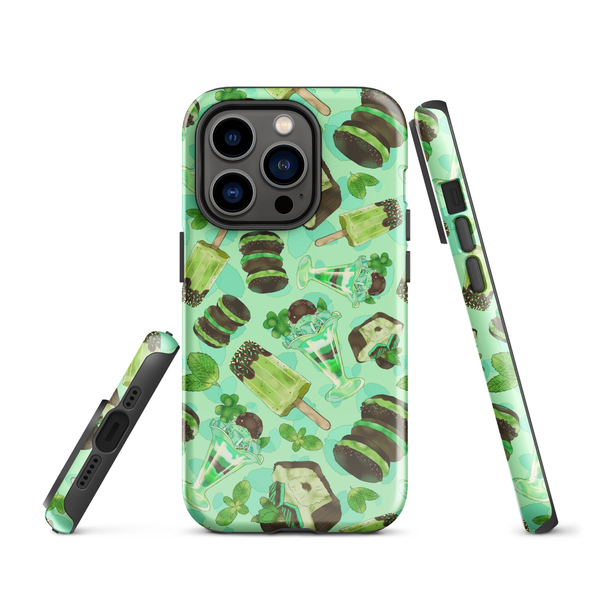 Choco Mint iPhone® Tough Case features a stylish design with durable, impact-resistant protection for your phone.