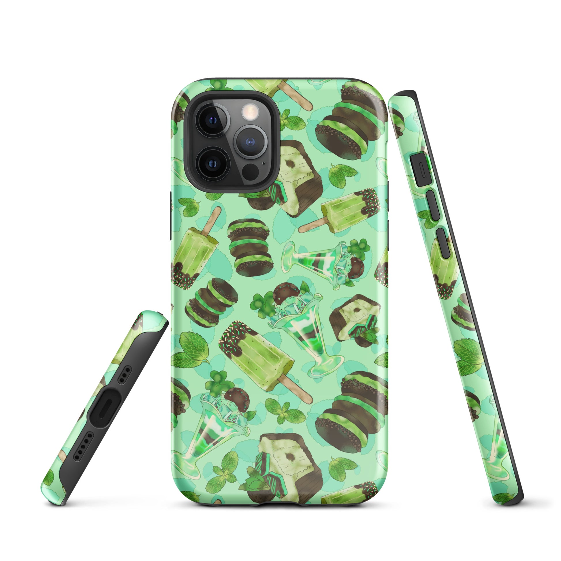 Choco Mint iPhone® Tough Case features a stylish design, combining durability and impact protection for your phone.