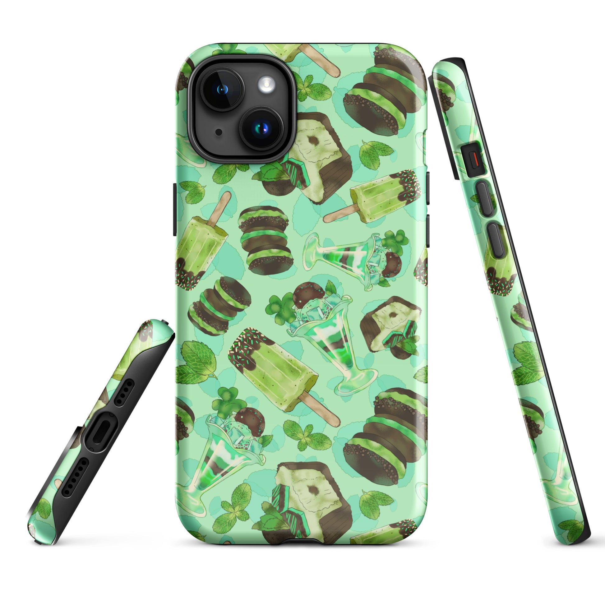 Stylish Choco Mint iPhone® Tough Case features a durable, dual-layered design for ultimate phone protection.