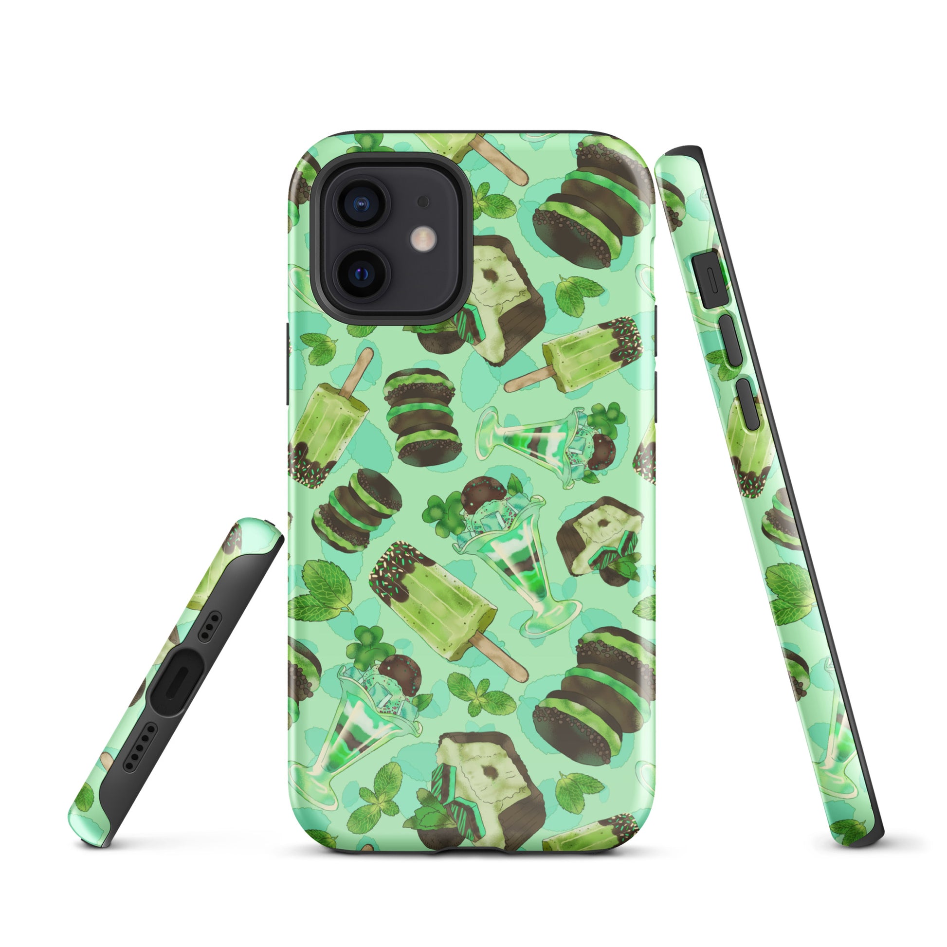 Choco Mint iPhone® Tough Case features a stylish design with durable, impact-resistant protection for your device.