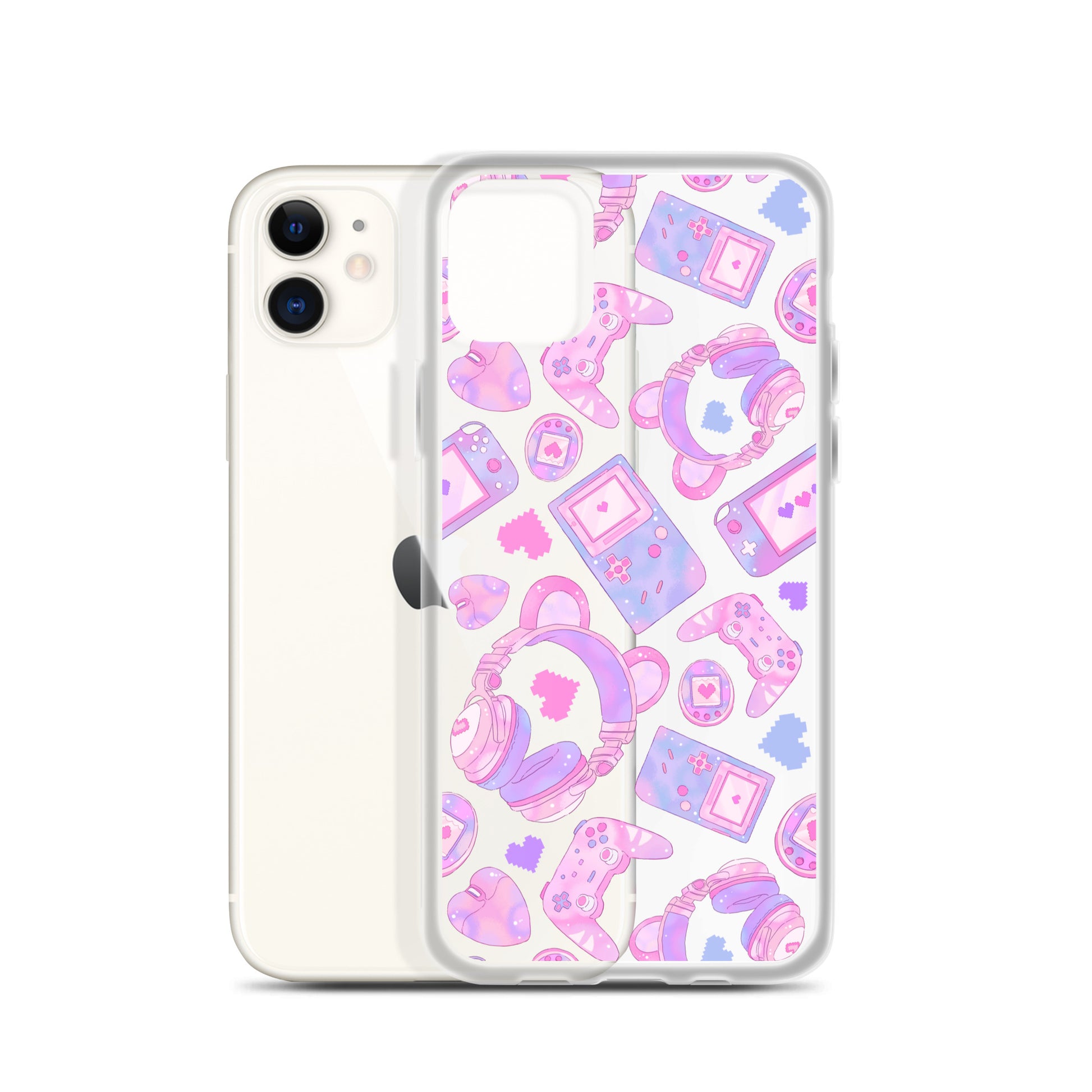 Stylishly protect your phone with the Gamer Girl iPhone® Clear Case, featuring a fun gaming-themed design.