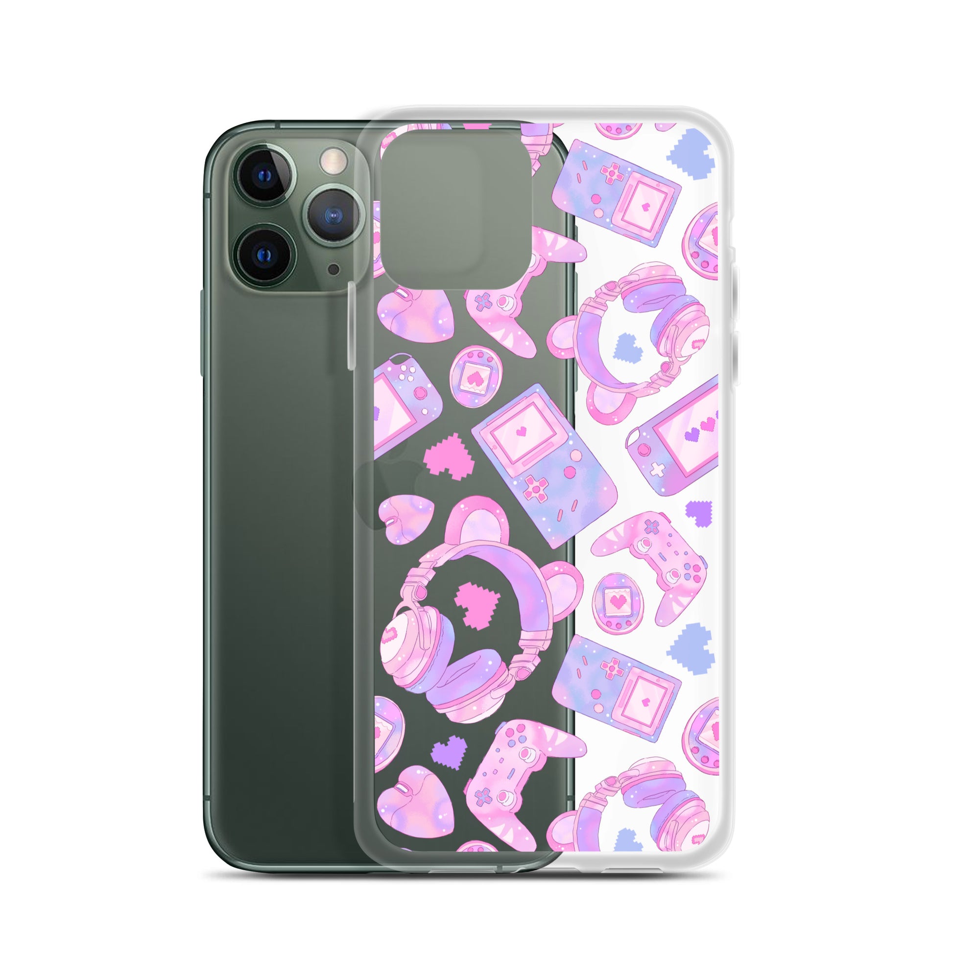Protect your iPhone® in style with the Gamer Girl iPhone® Clear Case featuring fun gaming graphics.