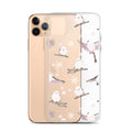 Protect your iPhone® with the stylish Snow Bird iPhone® Clear Case, featuring flexible sides and a solid back.