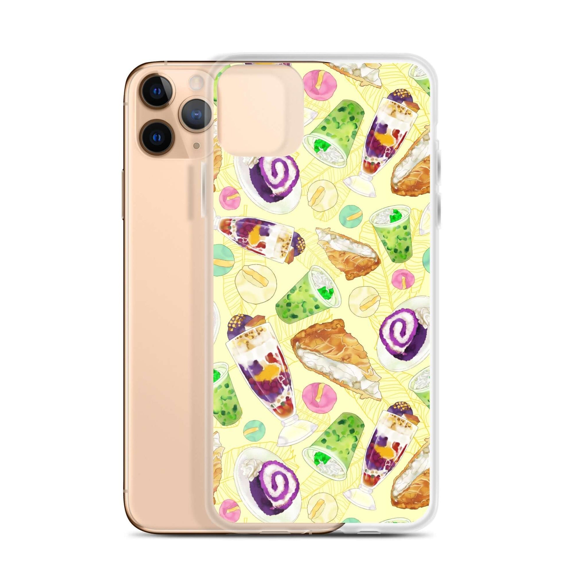 Showcase your love for sweets with the Filipino Dessert iPhone® Clear Case, featuring vibrant ube rolls and halo-halo.