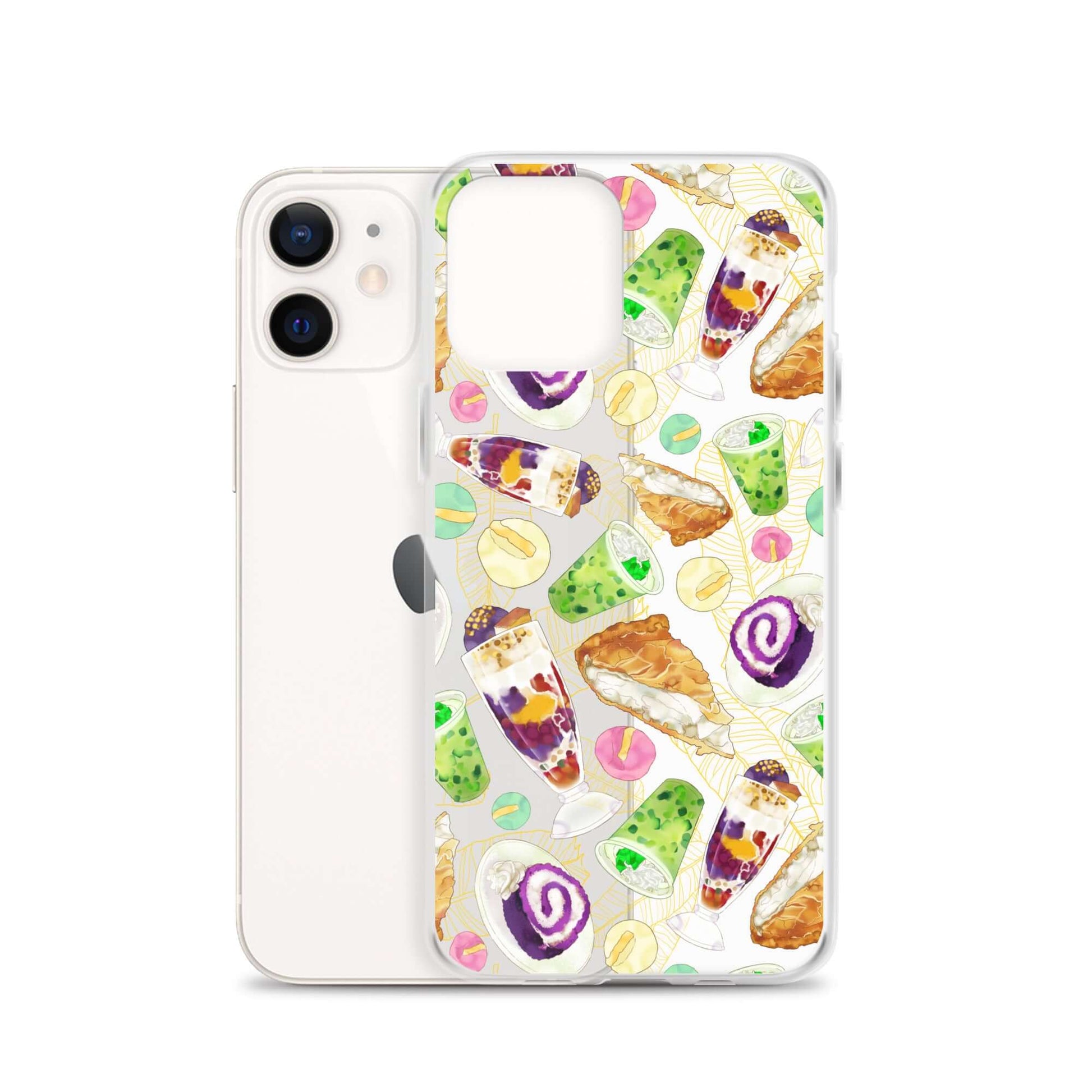 Showcase your love for sweets with the Filipino Dessert iPhone® Clear Case, featuring vibrant ube rolls and halo-halo.