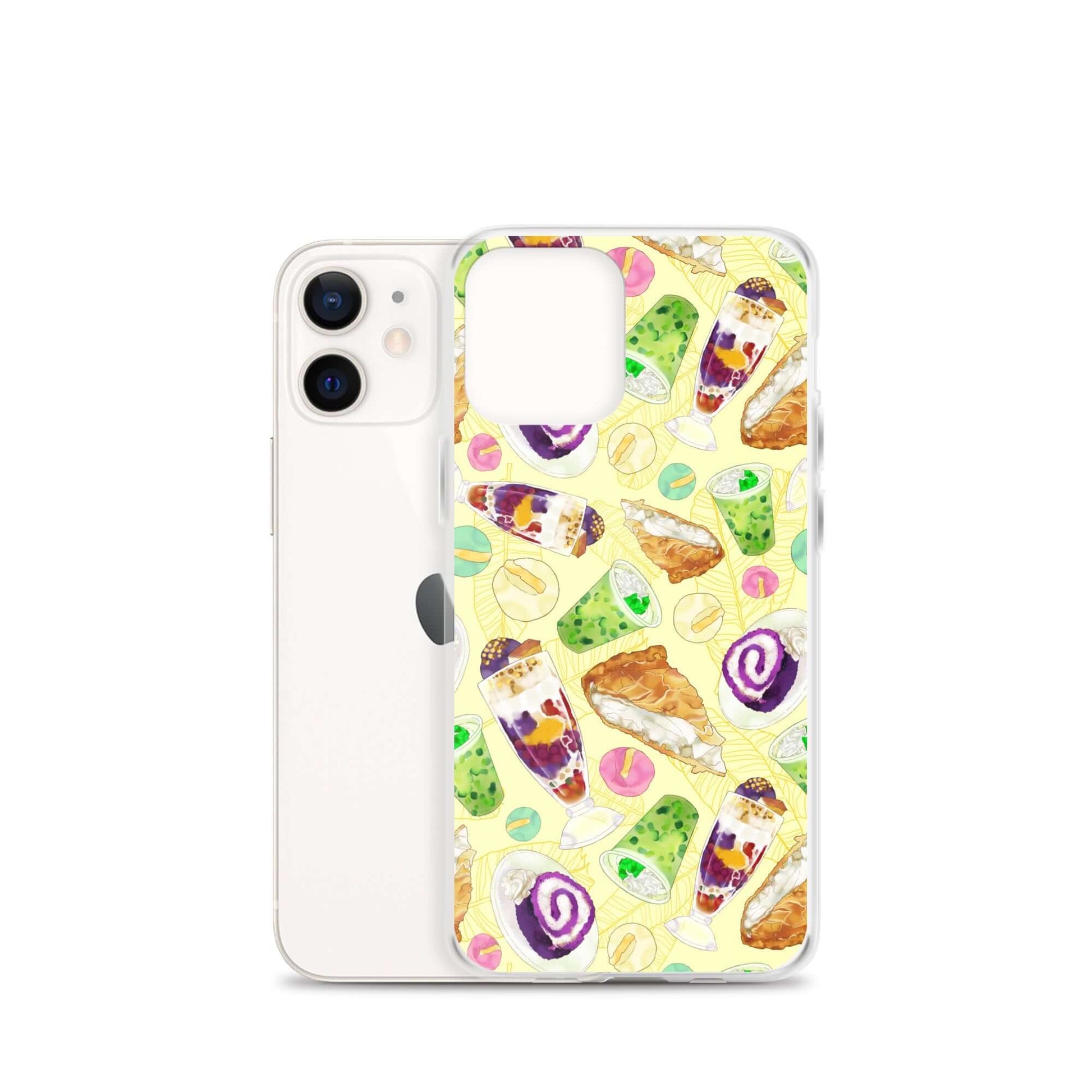 Showcase your love for sweets with the Filipino Dessert iPhone® Clear Case, featuring vibrant ube rolls and halo-halo delights.