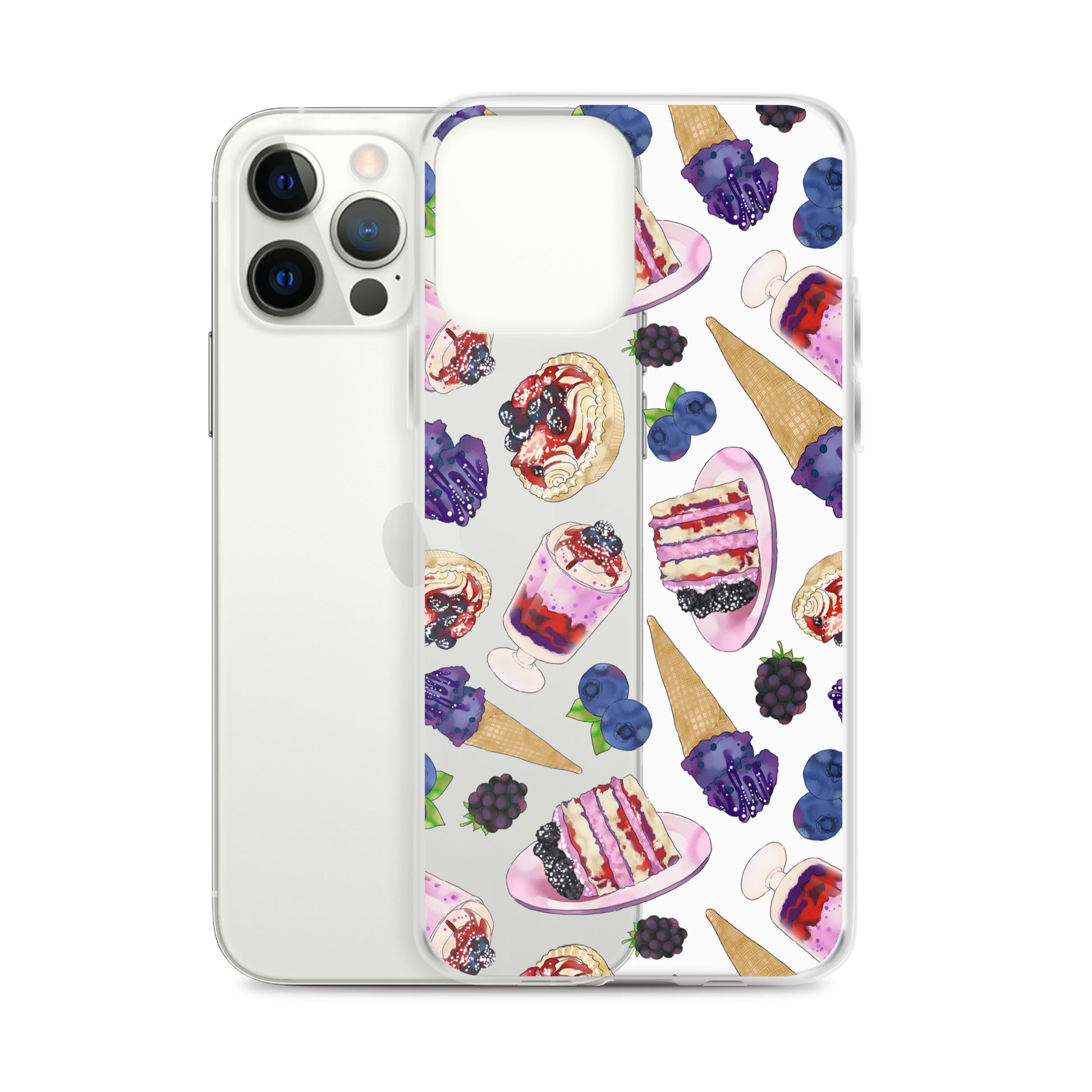 Stylish Berry iPhone® Clear Case offers protection from scratches and dirt with a flexible, see-through design.