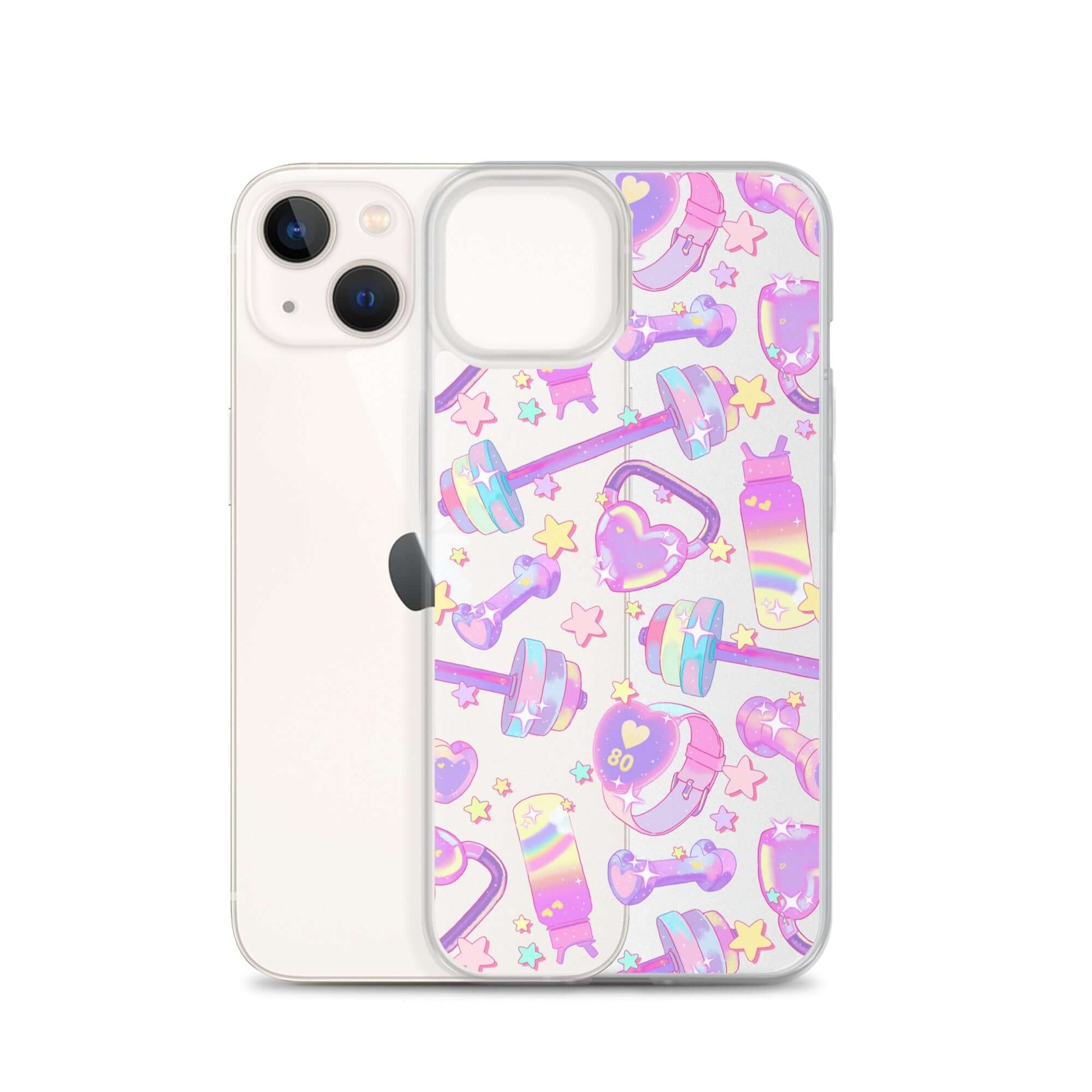 Stylish and protective, the Glitter Gains iPhone® Clear Case features a unique design to safeguard your phone.