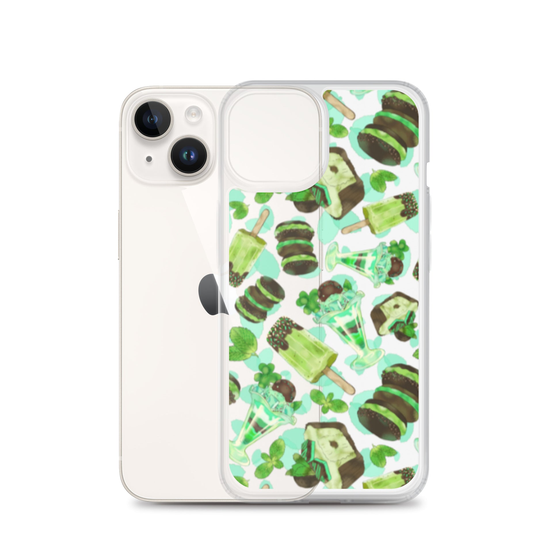 Choco Mint iPhone® Clear Case offers stylish protection against scratches and dust with a sleek design.