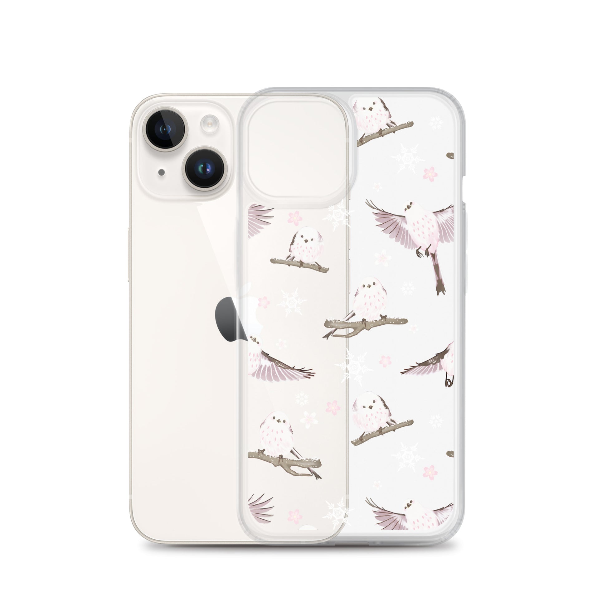 Sleek Snow Bird iPhone® Clear Case showcasing charming bird design, offering durable protection for your device.