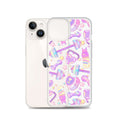 Stylish Glitter Gains iPhone® Clear Case showcases protective design with colorful gym-themed graphics. Perfect for iPhone users!
