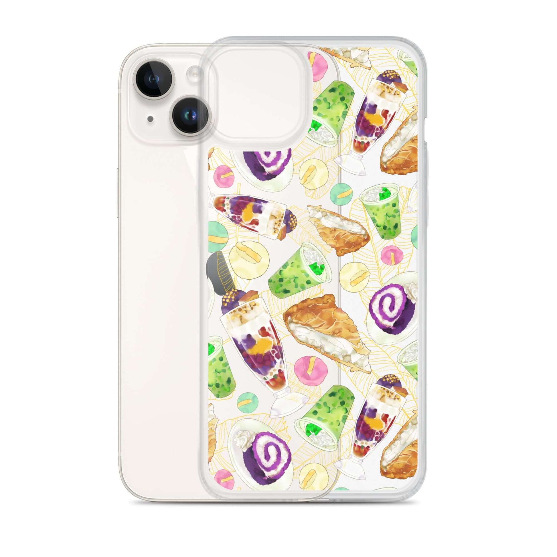 Showcase your love for sweets with the Filipino Dessert iPhone® Clear Case featuring colorful treats like halo-halo.