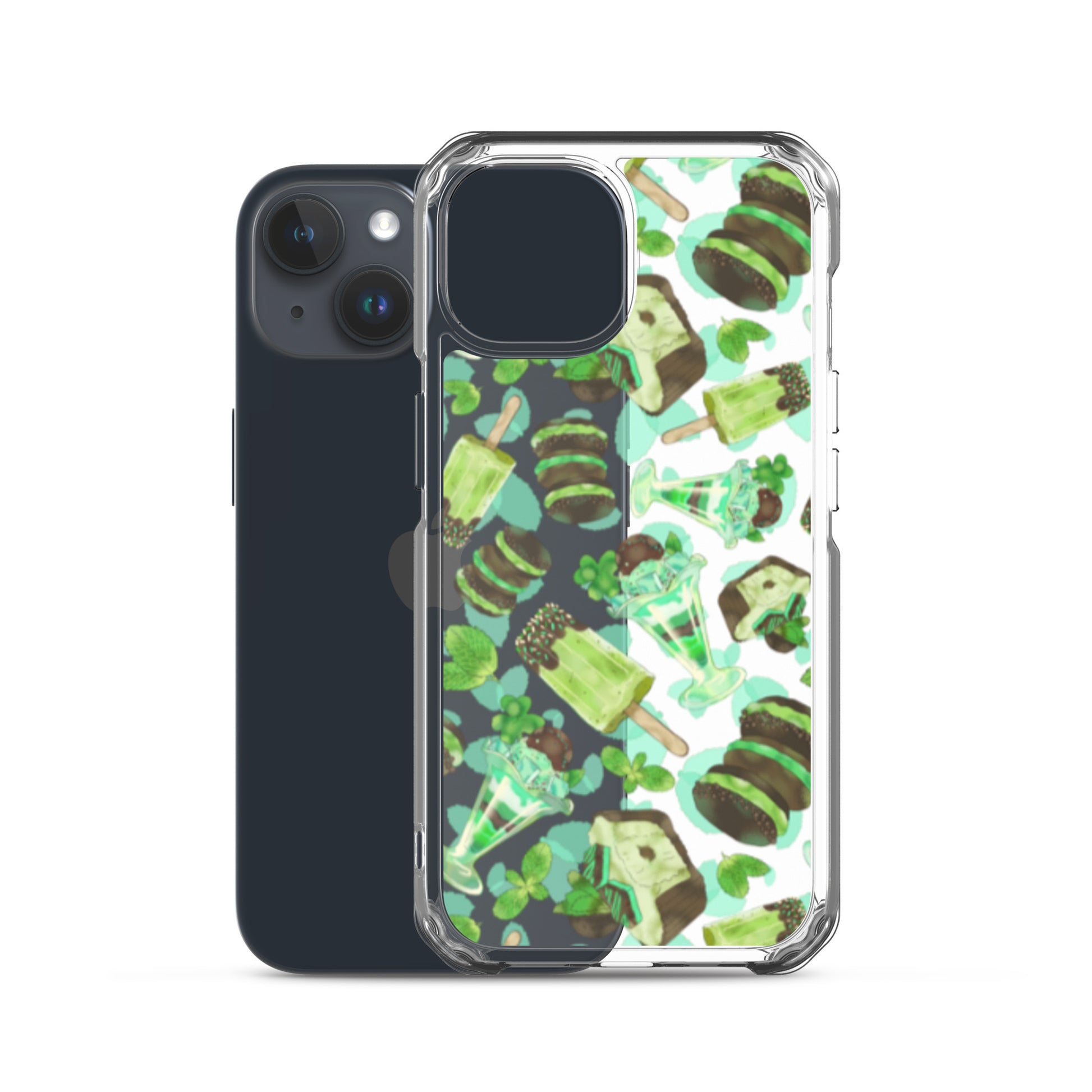 Sleek Choco Mint iPhone® Clear Case offers protection from scratches and dirt with a flexible design. Perfect for everyday use!
