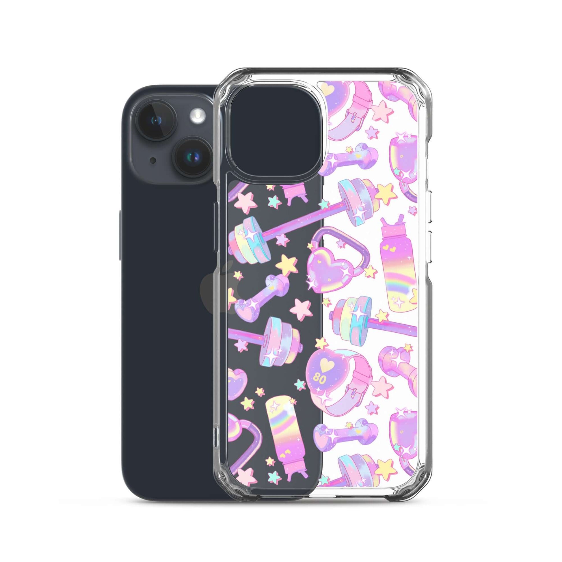 Glitter Gains iPhone® Clear Case showcases vibrant designs while providing durable protection against scratches and dirt.