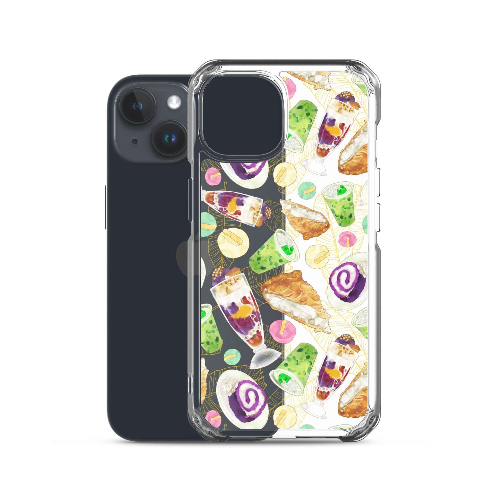 Showcase your style with the Filipino Dessert iPhone® Clear Case featuring colorful ube rolls and halo-halo delights.