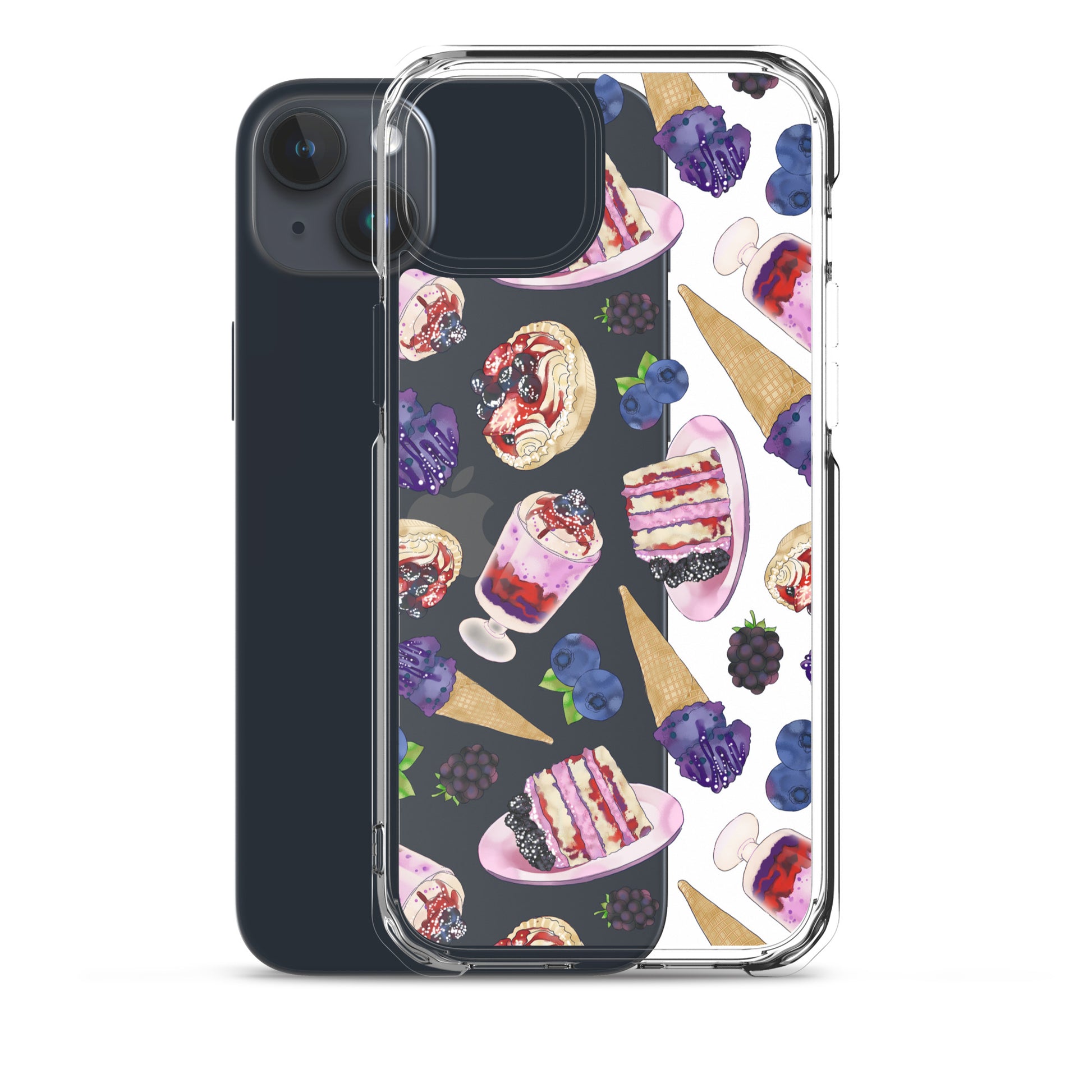 Berry iPhone® Clear Case features a sleek design, offering protection from scratches and easy access to ports.