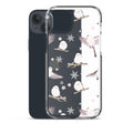 Sleek Snow Bird iPhone® Clear Case with solid back offers protection from scratches and easy access to ports.