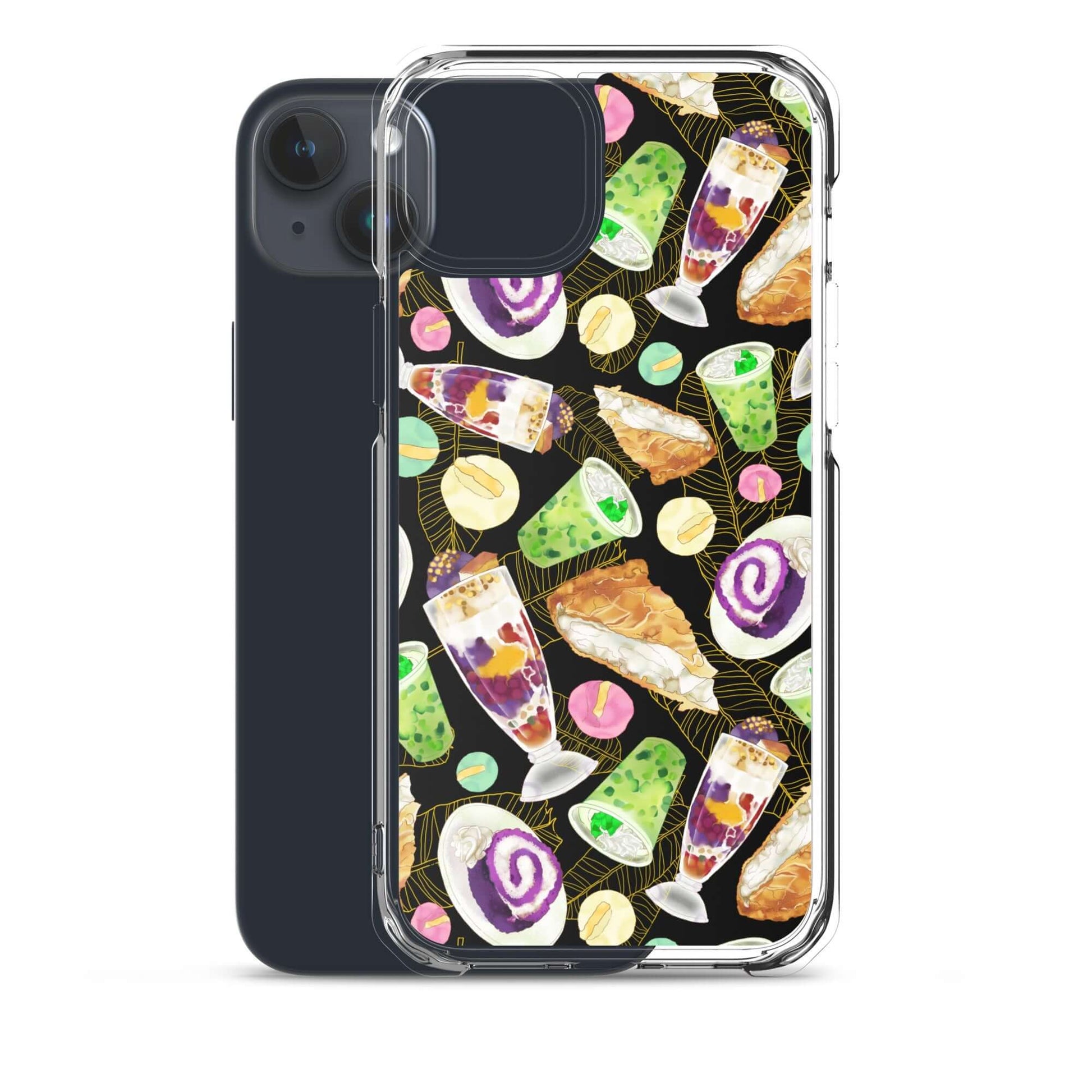Showcase your love for sweets with the Filipino Dessert iPhone® Clear Case featuring vibrant ube rolls and halo-halo.
