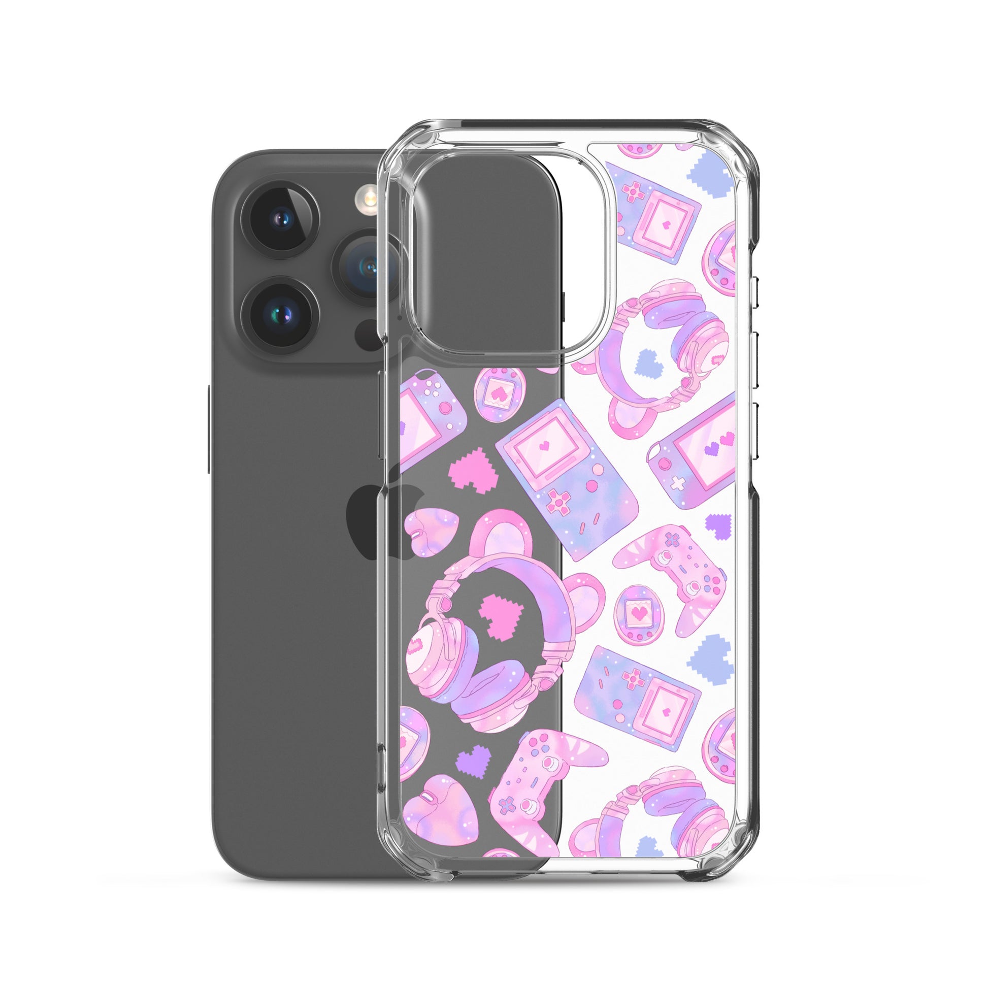 Gamer Girl iPhone® Clear Case featuring a stylish design, offering protection against scratches and dust.