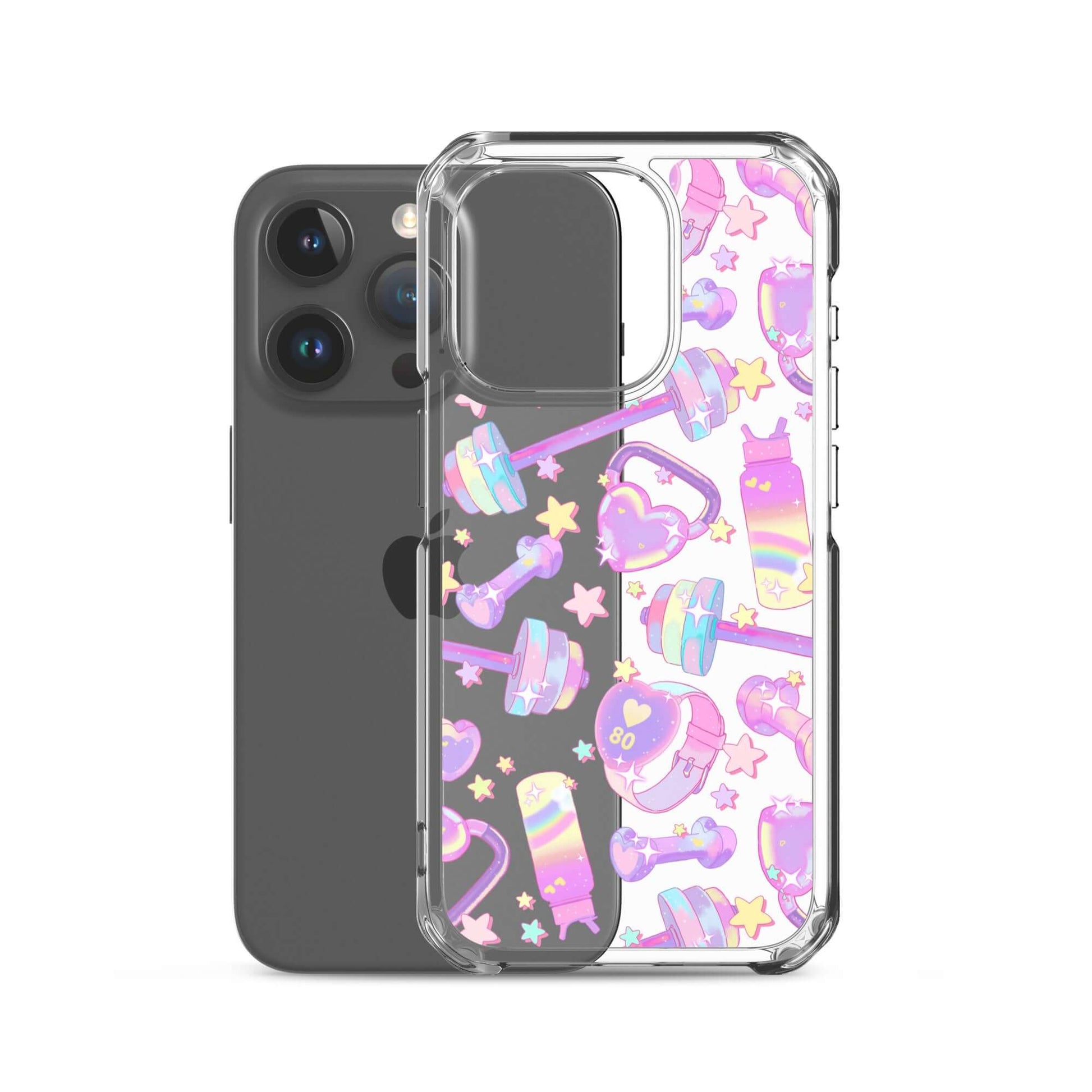 Protect your phone stylishly with the Glitter Gains iPhone® Clear Case, featuring a flexible, durable design.