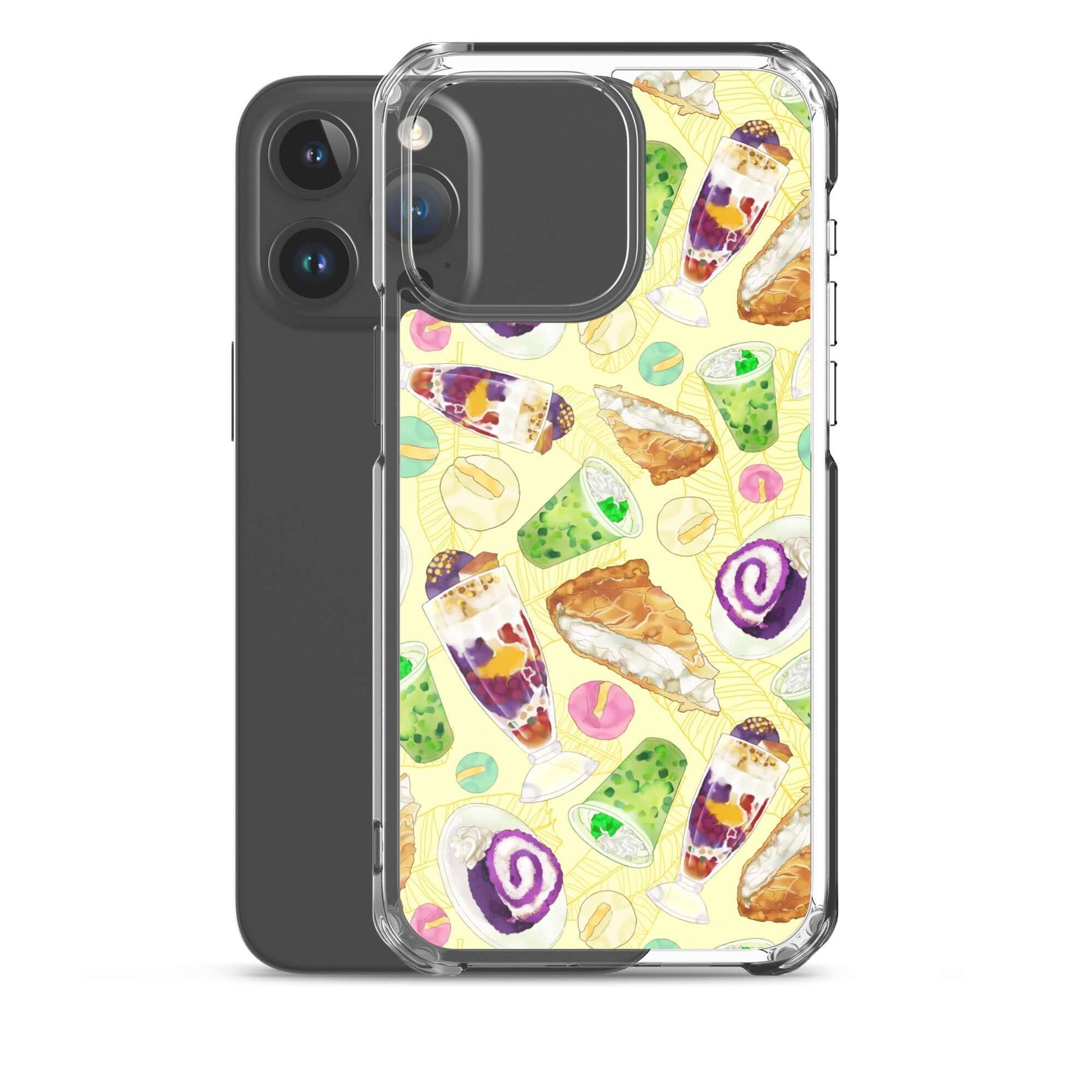 Showcase your love for sweets with the Filipino Dessert iPhone® Clear Case, featuring vibrant ube rolls and halo-halo.