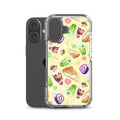 Bright and colorful Filipino Dessert iPhone® Clear Case featuring ube rolls and halo-halo for sweet phone style.