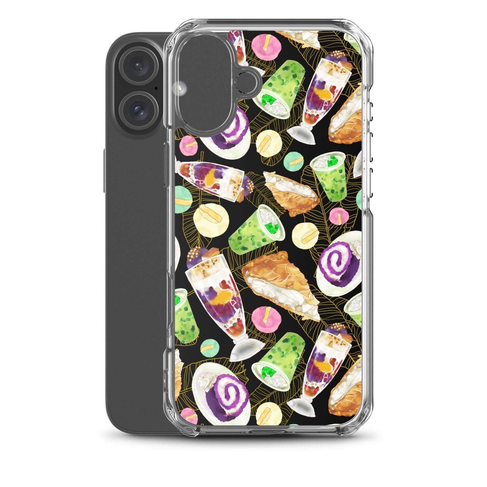 Showcase your love for sweets with the Filipino Dessert iPhone® Clear Case, featuring vibrant ube rolls and halo-halo.