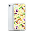 Brightly designed Filipino Dessert iPhone® Clear Case features ube rolls and halo-halo, perfect for sweet treat lovers.
