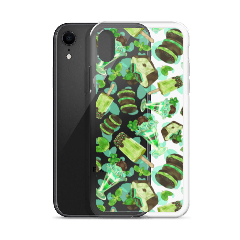 Stylish Choco Mint iPhone® Clear Case offers protection from scratches and easy access to ports. Perfect for everyday use!