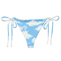 Cloudy Sky String Bikini Bottom features a soft, stretchy design perfect for sunbathing by the pool this summer.