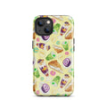 Colorful Filipino Dessert iPhone® Tough Case featuring traditional treats, perfect for protecting your device with style.