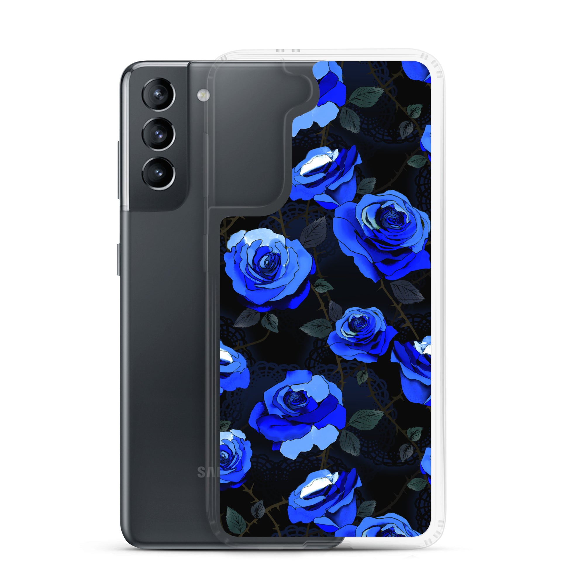 Sleek Enchanted Rose Samsung® Clear Case offers stylish protection for your Galaxy S21 from scratches and dirt.