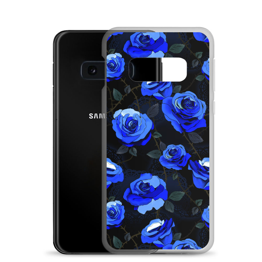 Sleek Enchanted Rose Samsung® Clear Case showcasing floral design, perfect for protecting your Galaxy S10e.