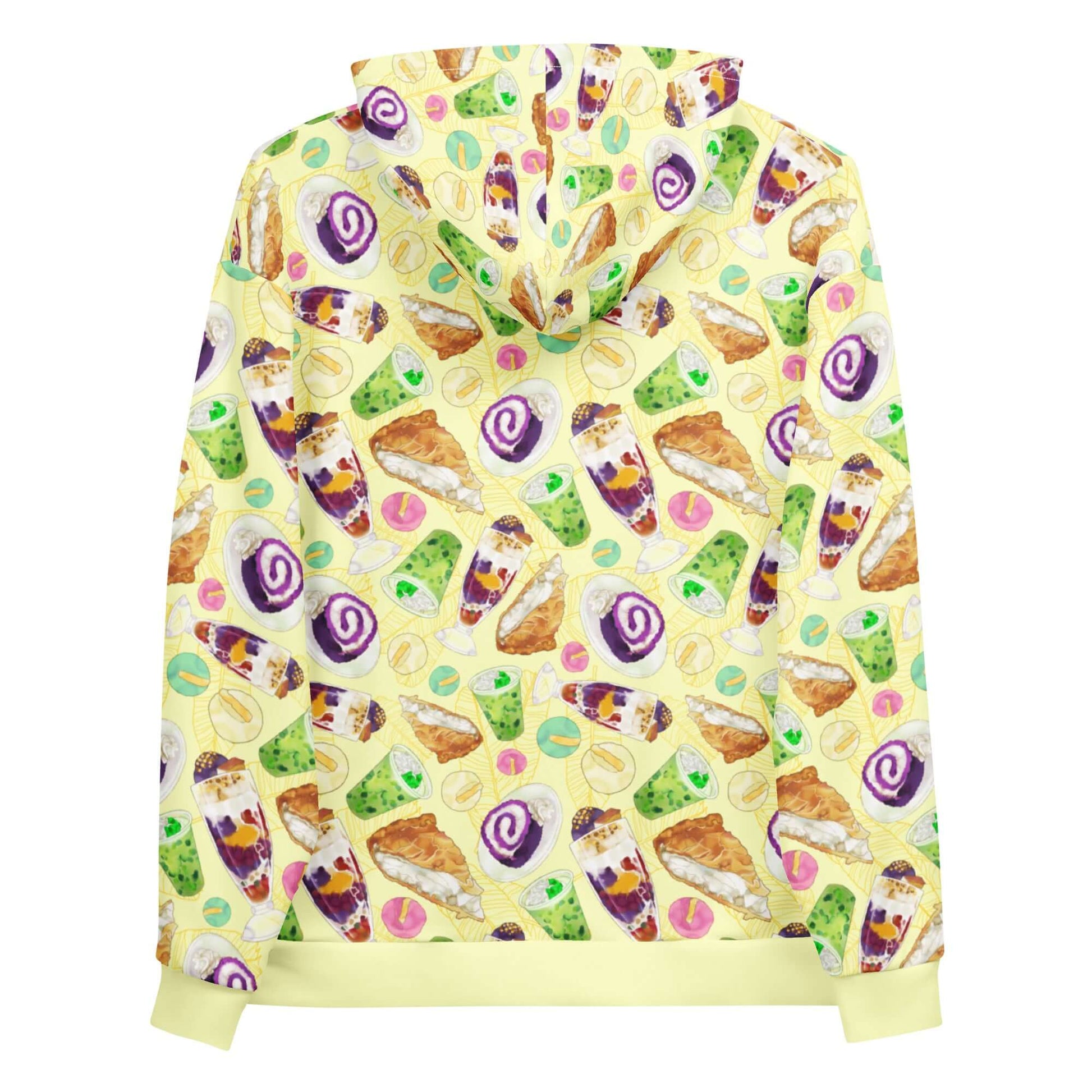 Colorful Filipino Dessert Hoodie featuring a vibrant design of traditional treats, perfect for sweet nostalgia.