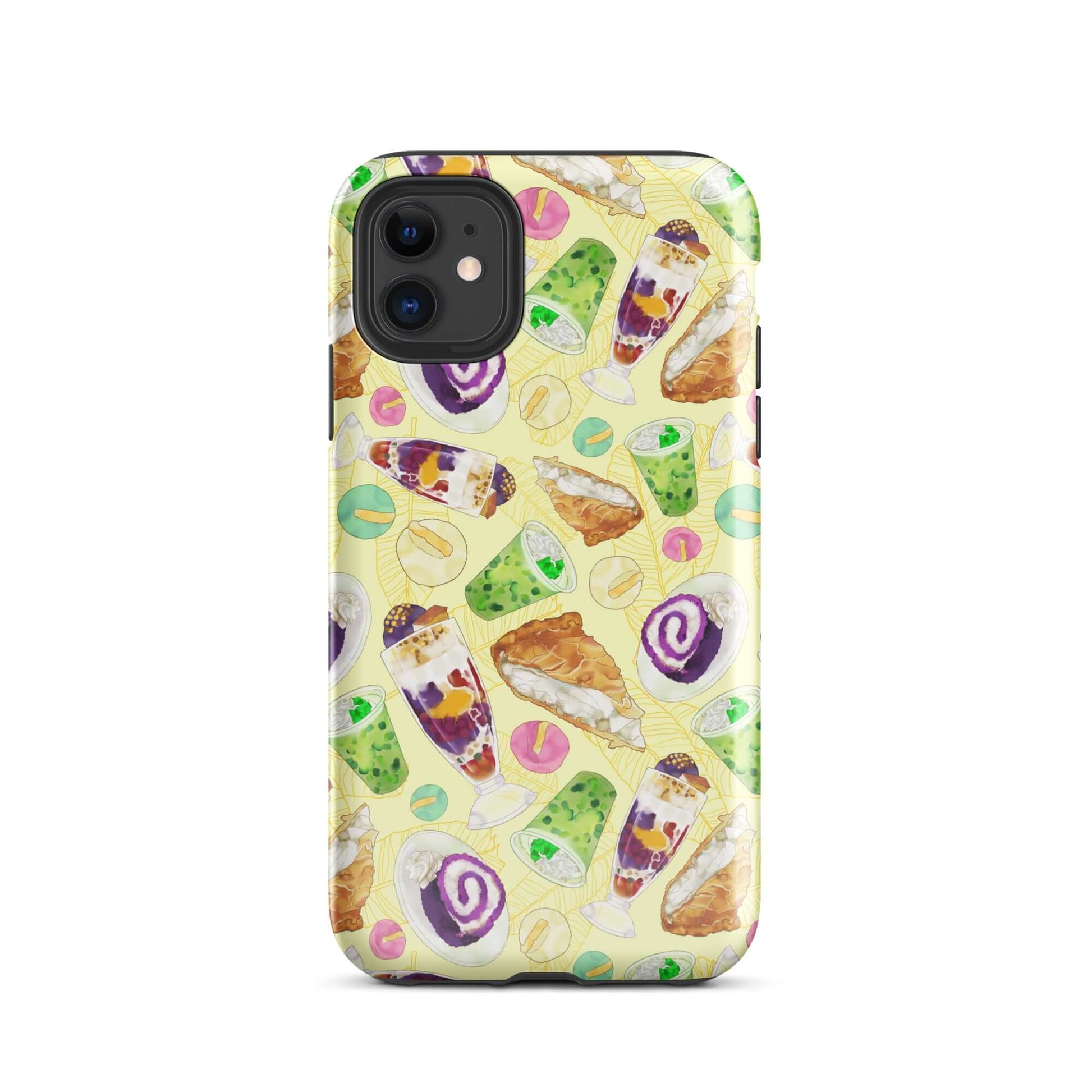 Vibrant Filipino Dessert iPhone® Tough Case showcases colorful sweets, perfect for fans of Filipino cuisine.
