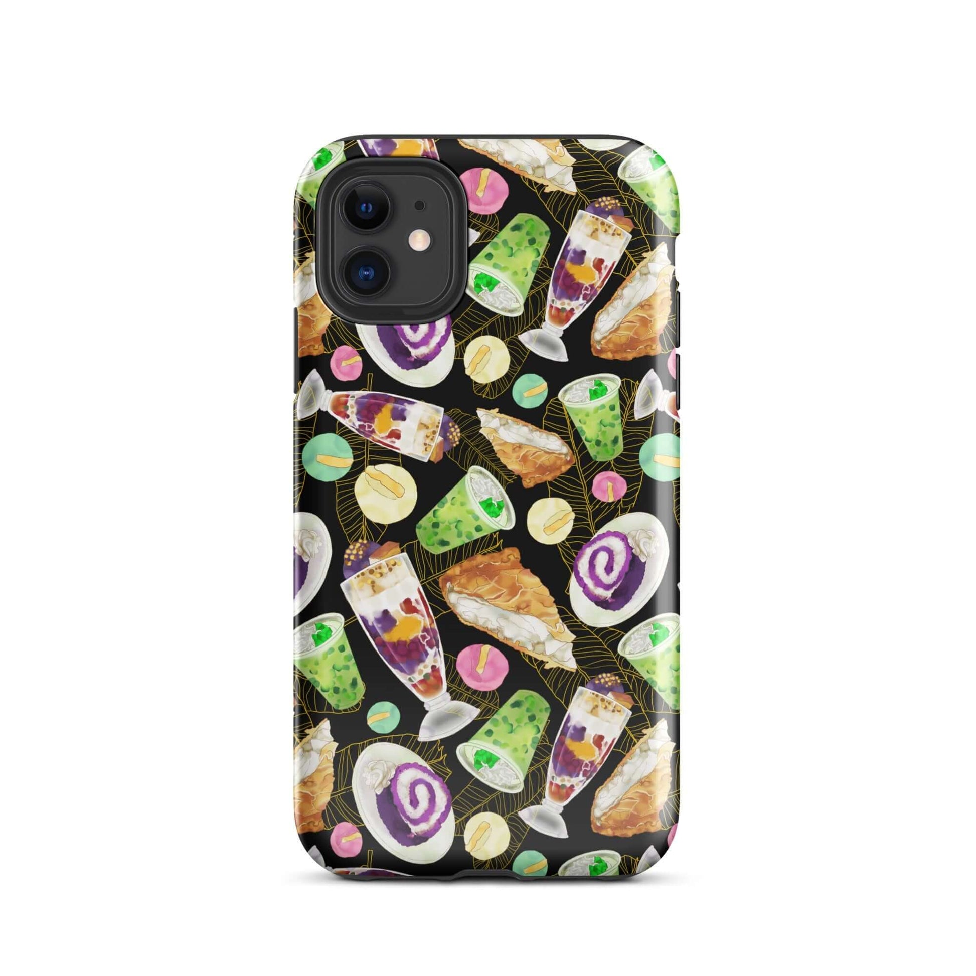 Protect your phone in style with the Filipino Dessert iPhone® Tough Case, showcasing vibrant Filipino treats.